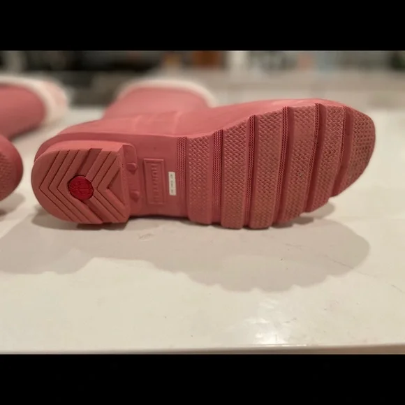 Pink Hunter Boots with Cream Socks - Picture 5 of 7